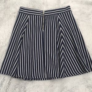 Divided H&M knit striped skater skirt